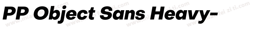 PP Object Sans Heavy字体转换